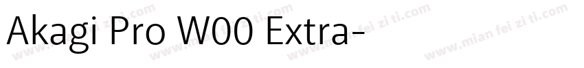 Akagi Pro W00 Extra字体转换